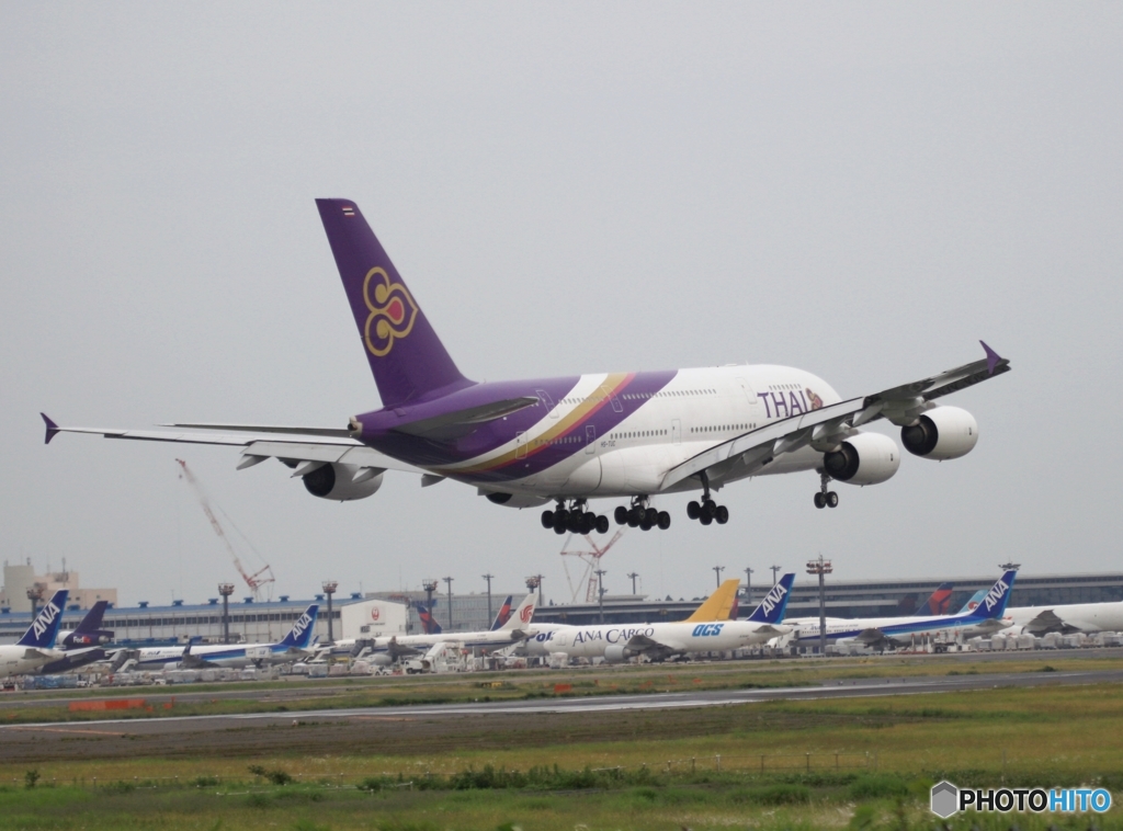 着陸　Thai A380-841