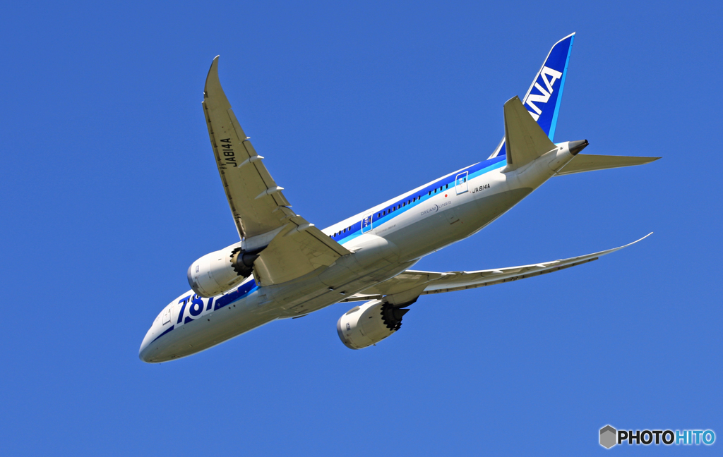 「ぶるー」 ANA 787-8 JA814A飛び立ち 