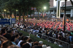 観覧席から見た「さんさ踊り」