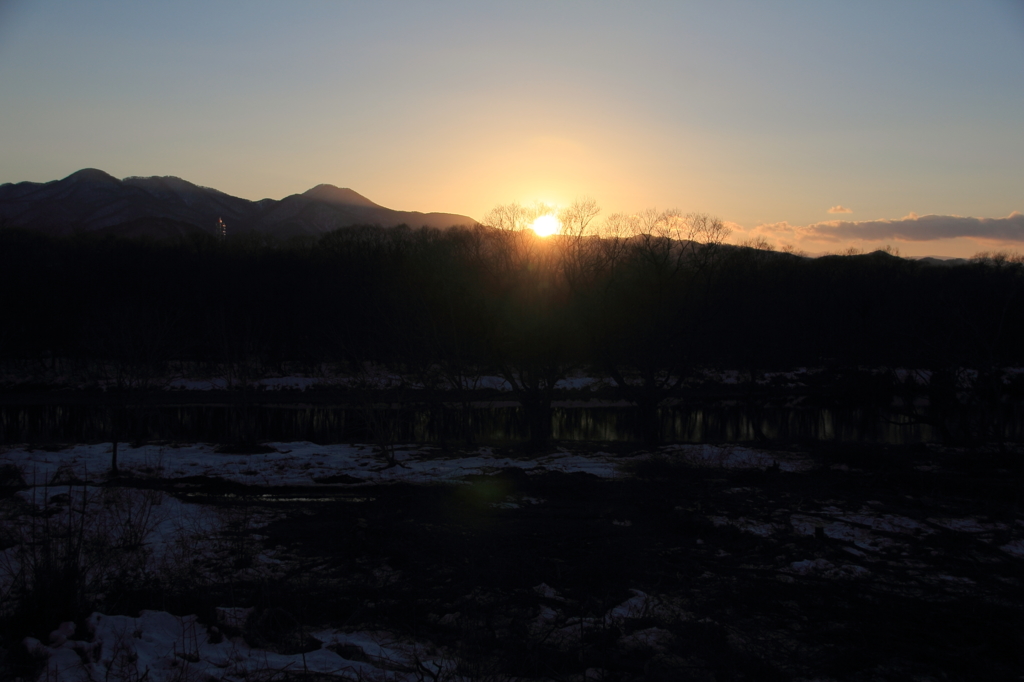 夕照 - 雫石川4