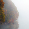 秋彩探し - 霧の御所湖