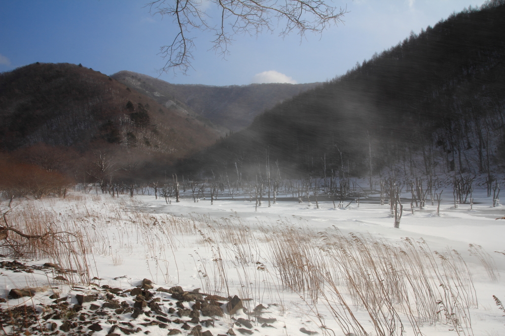 雪すじ - 足ヶ瀬砂防ダム