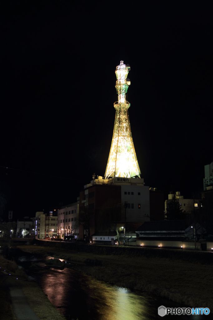 盛岡 夜空のランドマークタワー