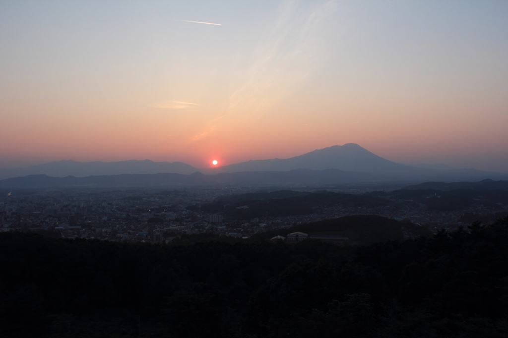 120627夕焼の岩手富士1
