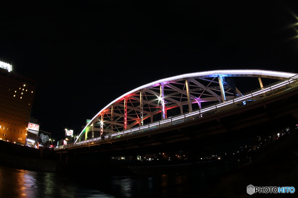 盛岡・開運橋ライトアップⅤ