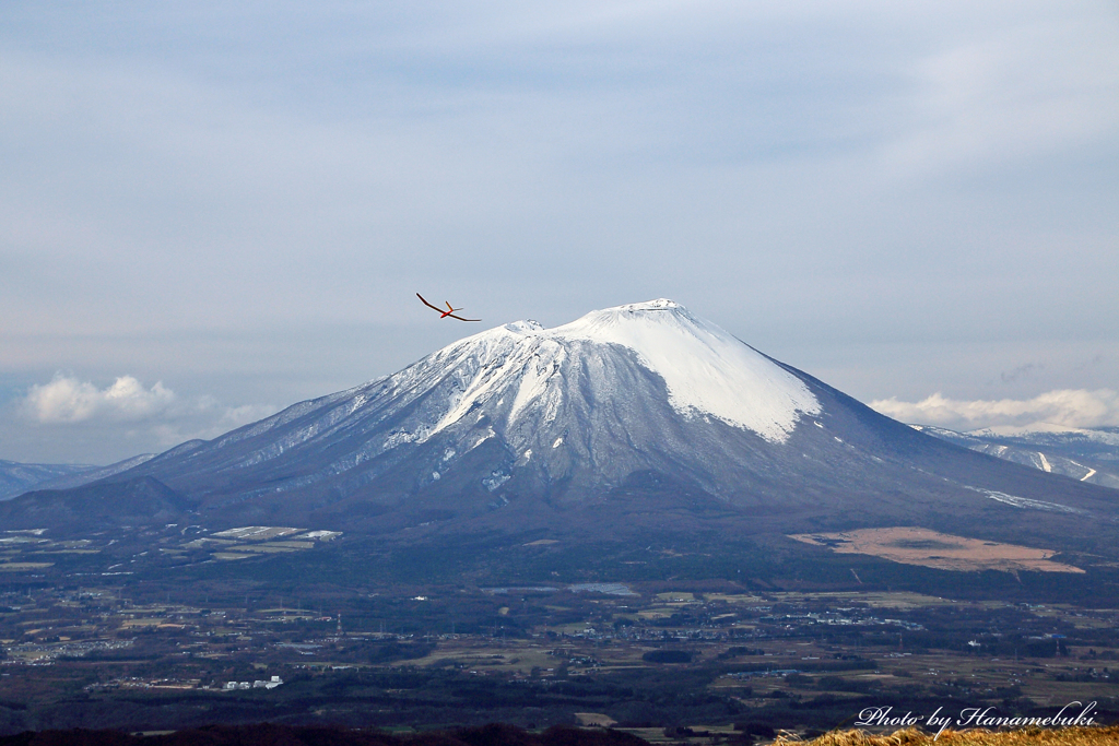 グライダーと岩手山