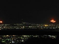 2012.8.16青蓮院将軍塚大日堂から「左大文字」、「舟形」送り火