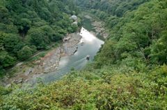 京都嵐山公園から、桂川を望む