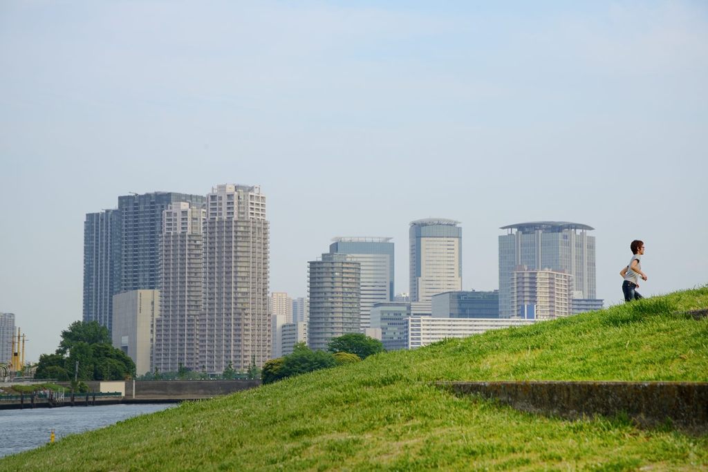 川岸の斜面