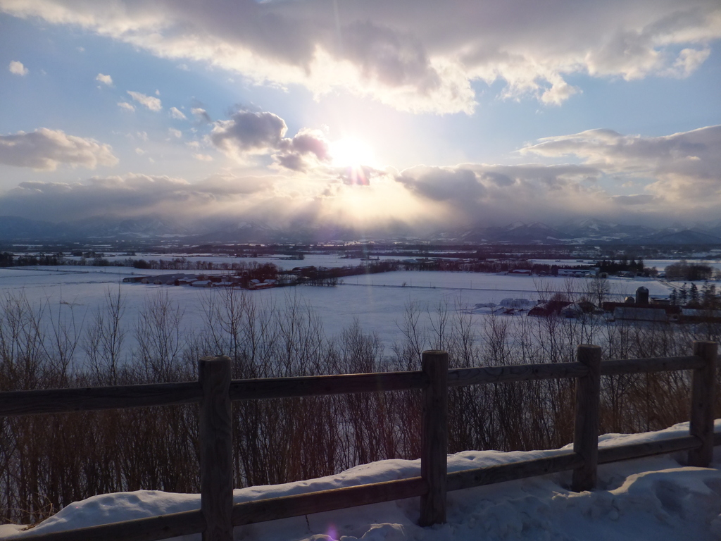 美蔓パノラマパークより清水町を臨む