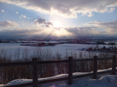 美蔓パノラマパークより清水町を臨む