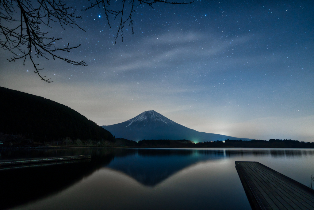 真夜中の田貫湖