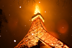 小雪東京タワー