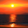 岩屋の夕日