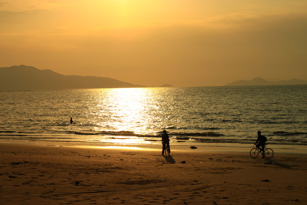 夕方の海