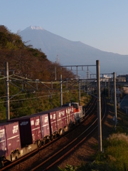DL貨物と富士山