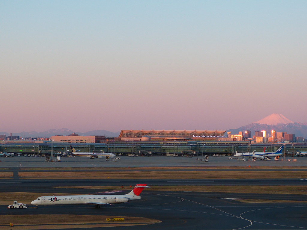 富士山とMD90