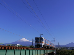 身延線で富士山