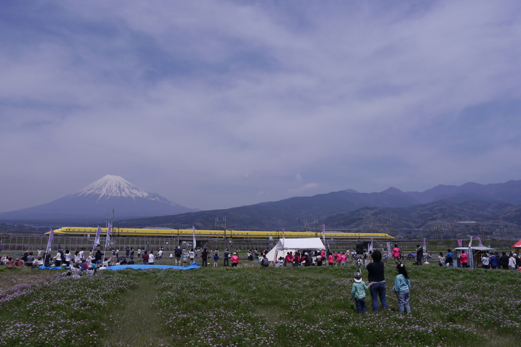 レンゲ祭りにドクターイエロー