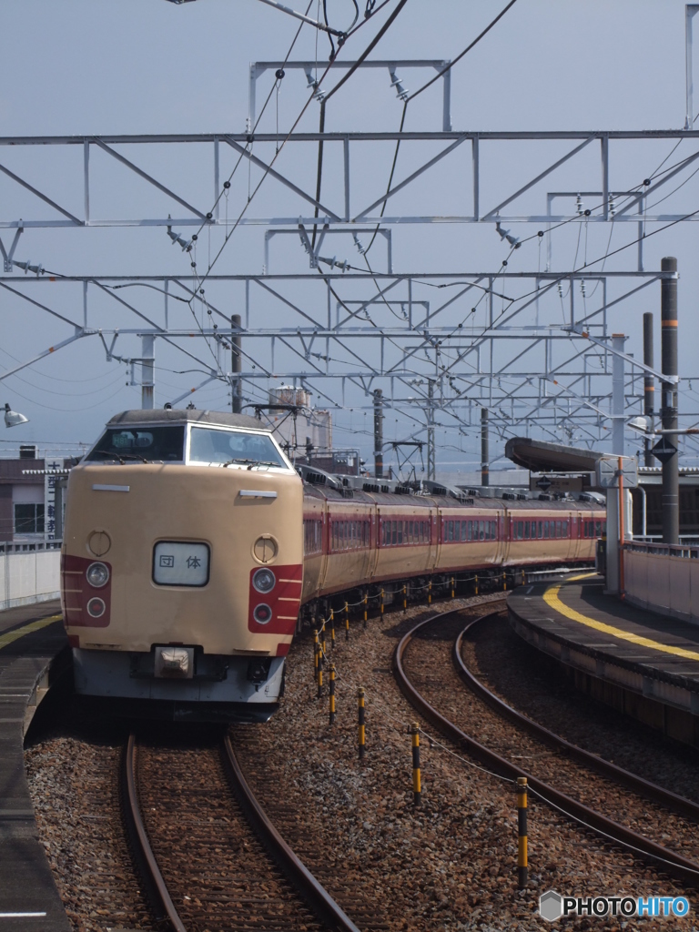 身延線を走る189系団臨＠柚木駅