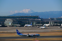 羽田空港　富士山