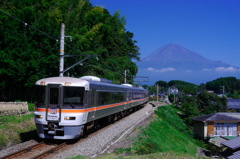 富士を背に富士山トレインみのぶ