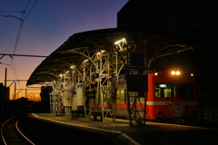 ブルーモーメント　お正月の岳南電車