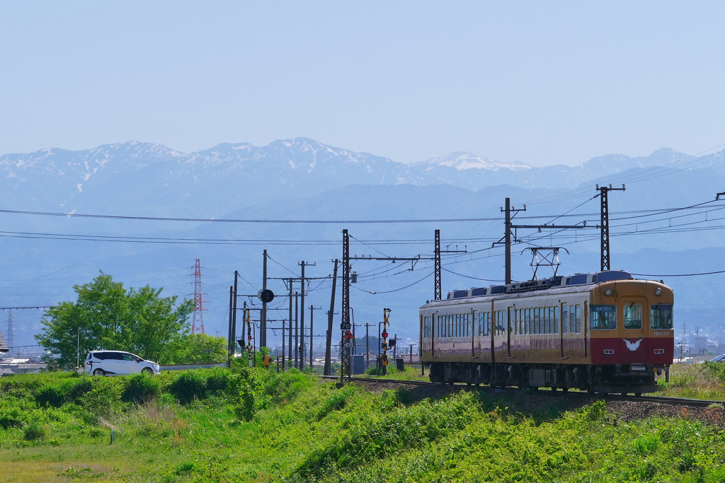 富山地鉄と北アルプス