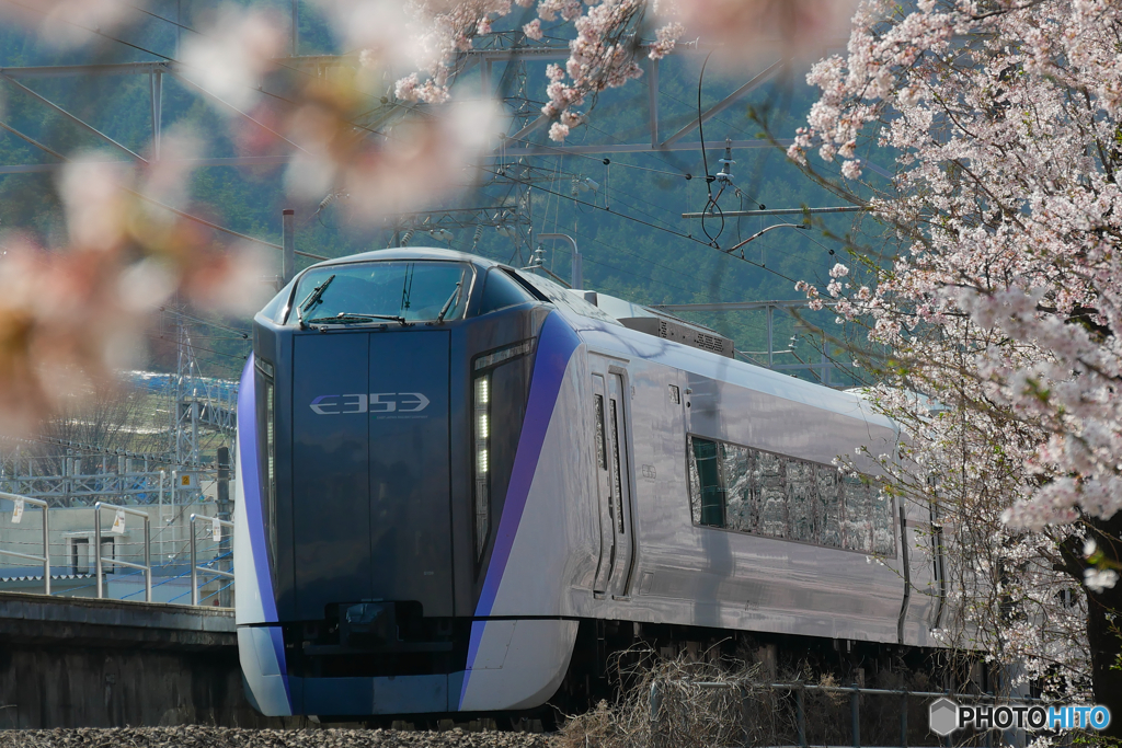勝沼ぶどう郷駅の桜