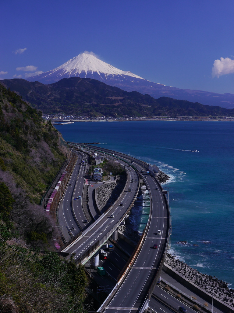 さった峠で富士山