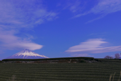 笠雲　富士山　吊し雲　