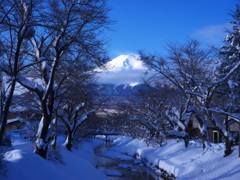 忍野村から富士山