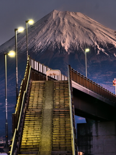 日の出前　夢の大橋