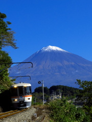 富士山とワイドビューふじかわ