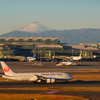 羽田空港　富士山　B787　JAL