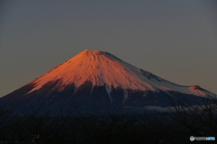 ある日の紅い富士山