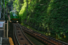 大山のケーブルカー