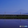 水鏡、Ｎ700系と富士山