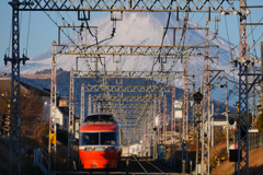 LSEはこね　秦野で富士山と