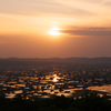 散居村の 夕日