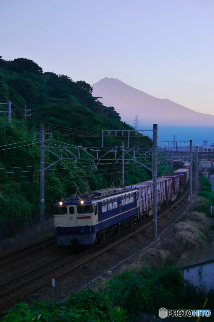 EF65－2139に富士山