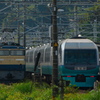 EF65-501とスーパービュー踊り子＠早川