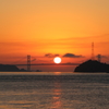 因島大橋の夜明け（２）
