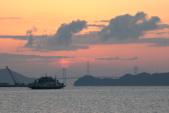 因島大橋の夜明け(1) 190129-450