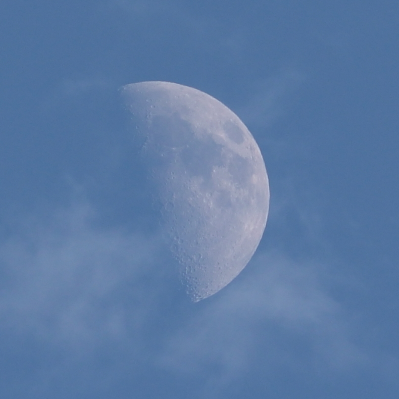 夕方の月 170928-