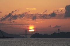 因島大橋の夜明け(2) 190129-464