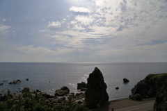 五能線電車より日本海を望む　190611-222