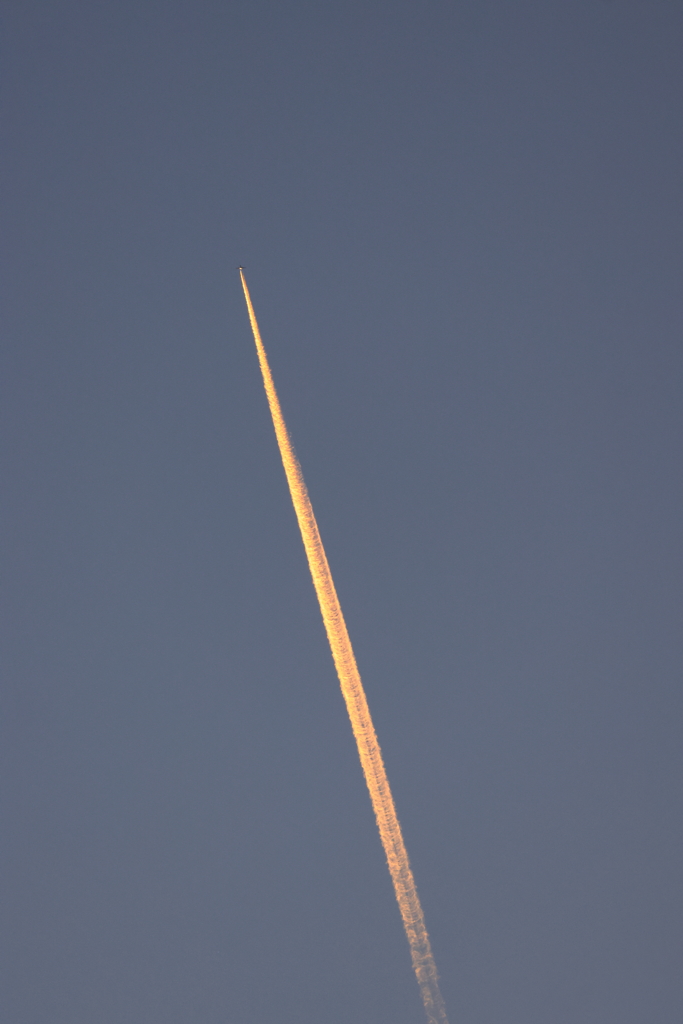 早朝の飛行機雲 240704-714