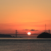 因島大橋の夜明け（１）