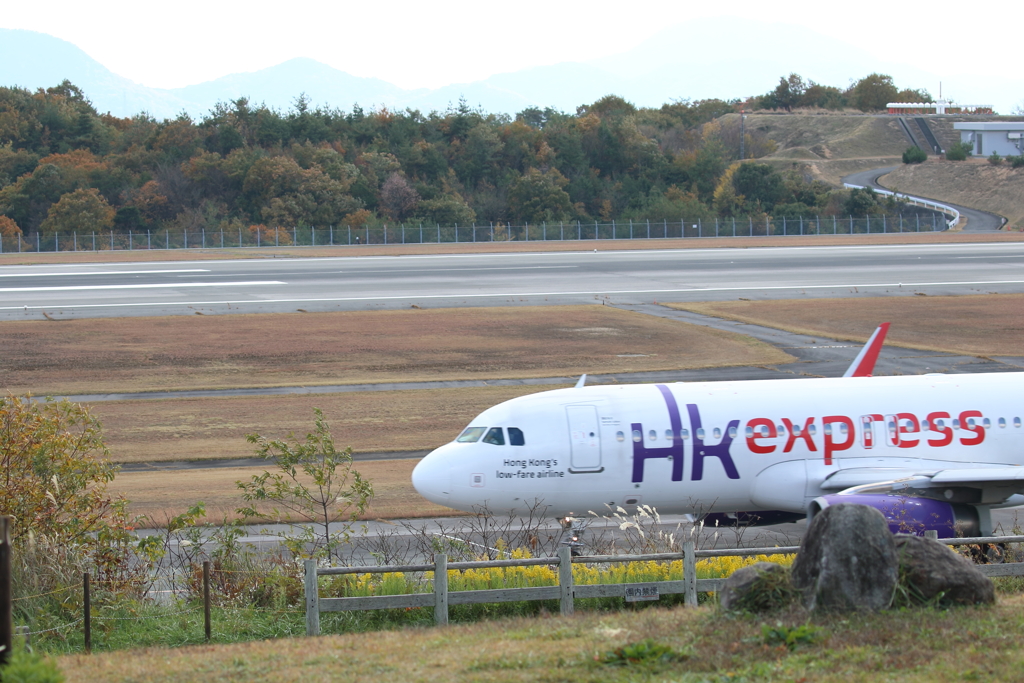 目の前を飛行機が　191119-630　